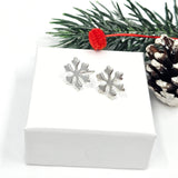 Snowflake stud earrings