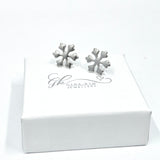 Snowflake stud earrings