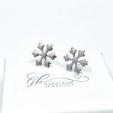 Snowflake stud earrings