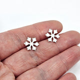 Snowflake stud earrings