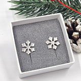 Snowflake stud earrings