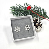 Snowflake stud earrings