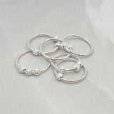 Beaded spinner ring