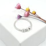 Beaded spinner ring