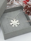 Textured Snowflake necklace