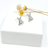 Hope - Golden tail bunny rabbit stud earrings