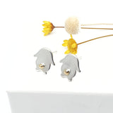 Spring - Golden tail Lop bunny rabbit earrings