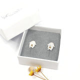 Spring - Golden tail Lop bunny rabbit earrings