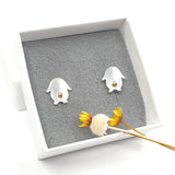 Spring - Golden tail Lop bunny rabbit earrings