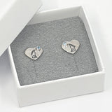 Gemstone Moon Gazing hare stud earrings