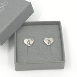 Gemstone Moon Gazing hare stud earrings