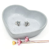 Gemstone Moon Gazing hare stud earrings