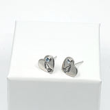 Gemstone Moon Gazing hare stud earrings