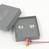 Gemstone Moon Gazing hare stud earrings