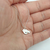 Little Robin necklace with silver heart wing