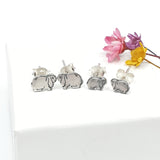 Lop Bunny Rabbit stud earrings