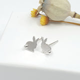 Sky bunny rabbit stud earrings