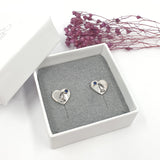Gemstone Moon Gazing hare stud earrings
