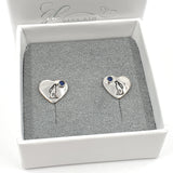 Gemstone Moon Gazing hare stud earrings