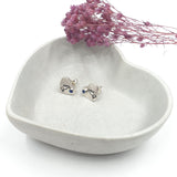 Gemstone Moon Gazing hare stud earrings