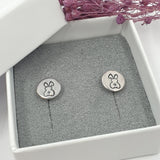 Floofy bunny rabbit stud earrings