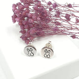 Floofy bunny rabbit stud earrings