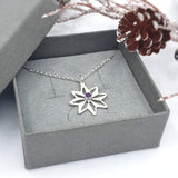 Hammered star  with Amethyst - medium