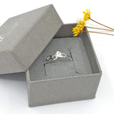 Silver bee honeycomb ring