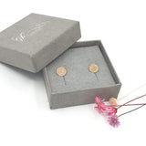 rose gold filled heart studs
