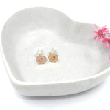 rose gold filled heart studs