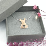 Rose Gold Georgie bunny necklace