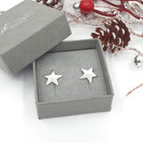 smooth star stud earrings