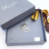 Honeycomb bee and Golden Citrine necklace