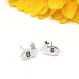 Personalised rabbit stud earrings