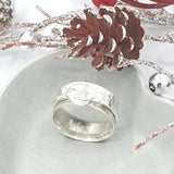 Robin spinner ring with heart wing