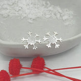 silver snowflake stud earrings