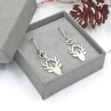 stag drop earrings
