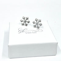 Snowflake stud earrings