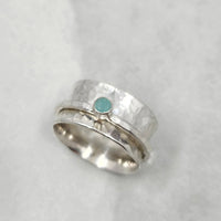 Amazonite spinner ring