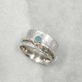 Amazonite spinner ring