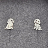 Noodle the Cavapoo dog stud earrings
