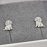 Noodle the Cavapoo dog stud earrings