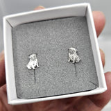 Colin the Pug dog stud earrings - Gina Kim Jewellery