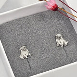 Colin the Pug dog stud earrings - Gina Kim Jewellery