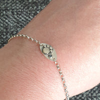 Paw print and gemstone  bracelet