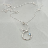 Harmony necklace with Swiss Blue Topaz gemstone