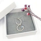 Harmony necklace with Swiss Blue Topaz gemstone