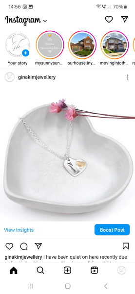 Heart of gold Mum necklace