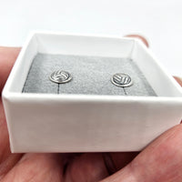 Netball stud earrings - oxidised