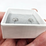 Netball stud earrings - oxidised